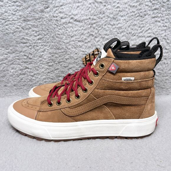 Vans Sk8 Hi MTE 2 Mens Size 8 Sneakers Shoes Chipmunk Brown Leather Marshmallow - Picture 4 of 10